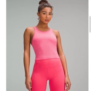 Lululemon Ebb To Street Crop Racerback Tank Top, Glaze Pink, Size 12